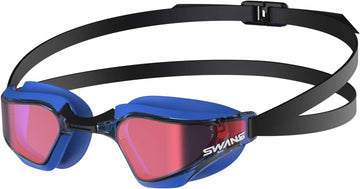 Swans SR72M MIT NAVR Racing Adult Insert Mirror Technology Swim Goggles NavyRed